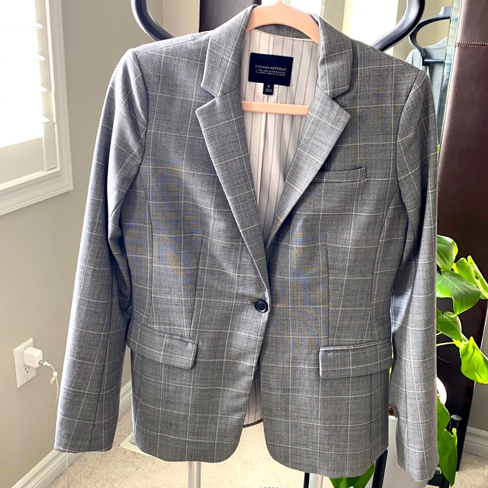 Banana Republic Plaid Blazer